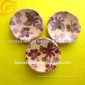 printing flower pattern wooden button for artware